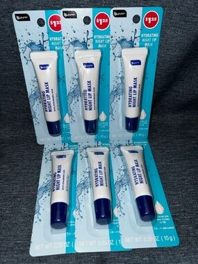 (6) B-Pure Hydrating Night Lip Mask W Hyaluronic Acid, Vitamin E & Shea Butter